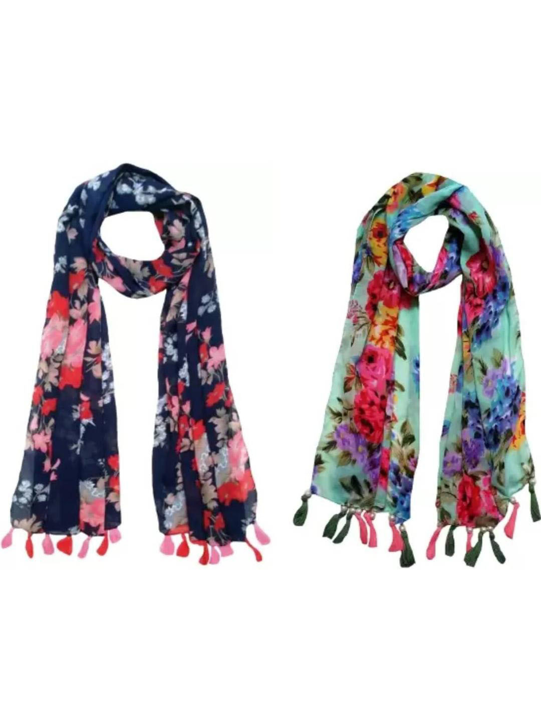 StoleVilla Floral Chiffon Stoles