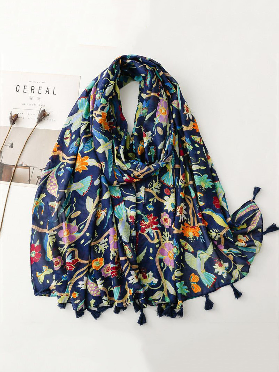 QUECY Women Ethnic Modif Printed Scarf