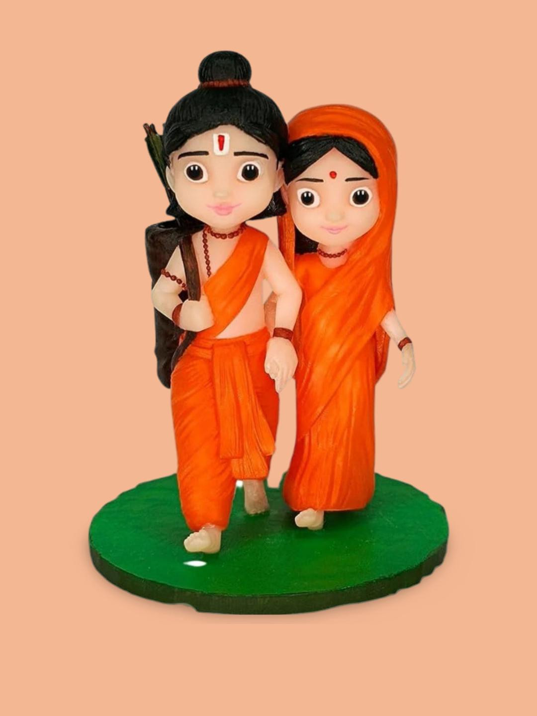 SSS SCULPTURE Orange  Showpieces