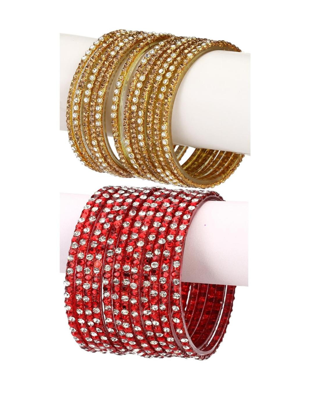 SOMIL Women Gold Set Of 24 Alloy Bangles