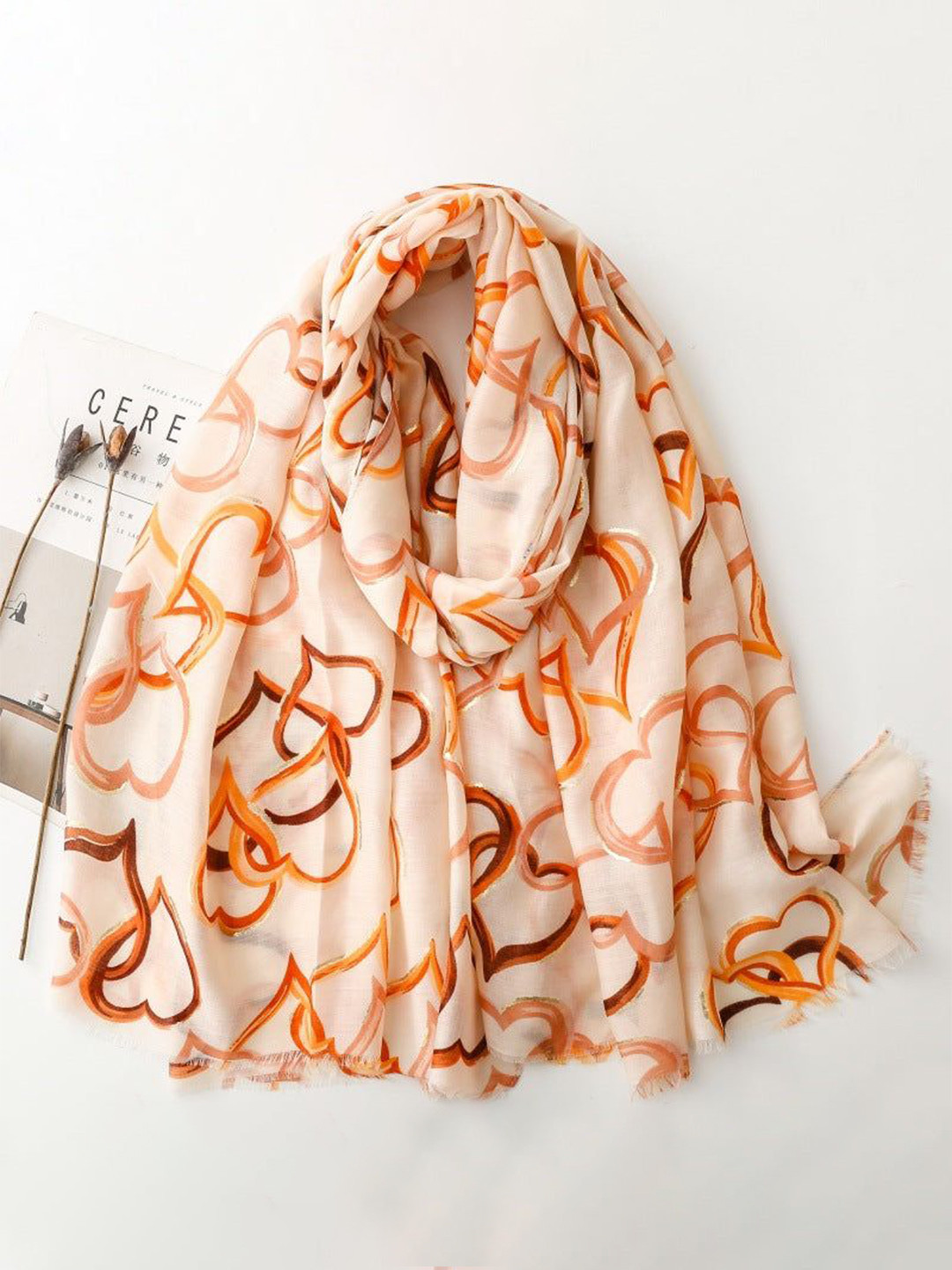 QUECY Women Graphic Printed Scarf