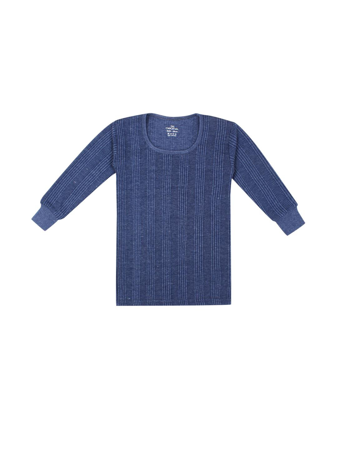 Kritiu Kids Cotton Round Neck Long Sleeves Thermal  Top (Multicolor)
