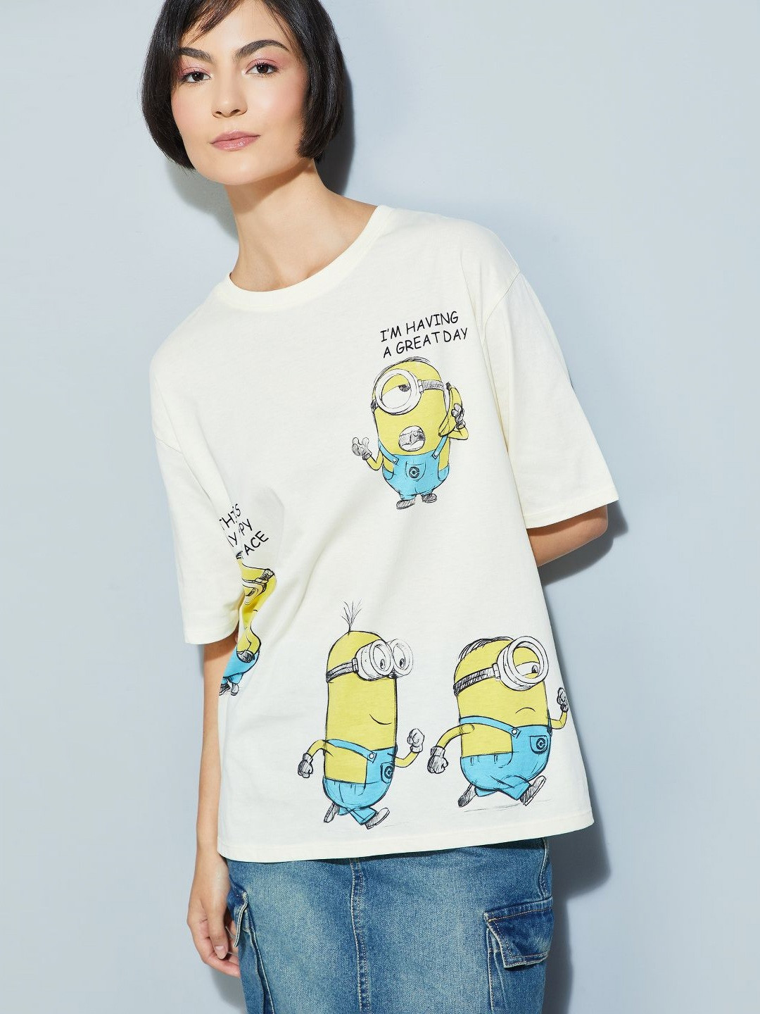 max Printed Pure Cotton Round Neck T-shirt