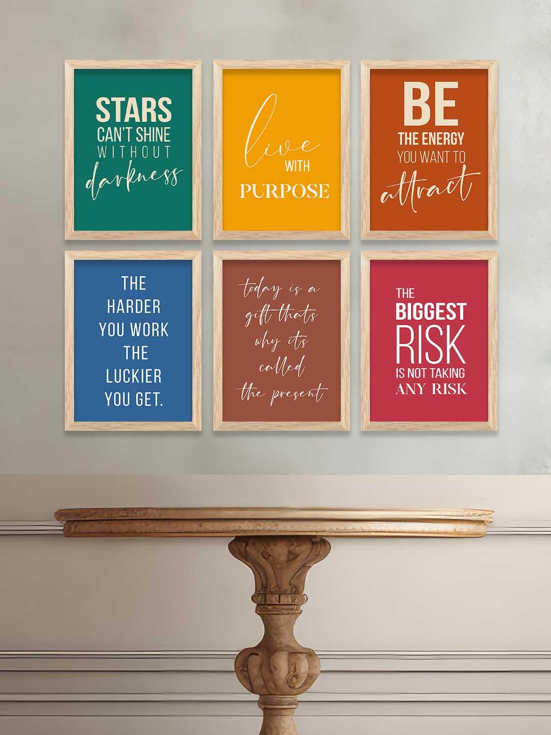 WALLLANE Multicoloured 6 and more Piece Wood Other Wall Photographs