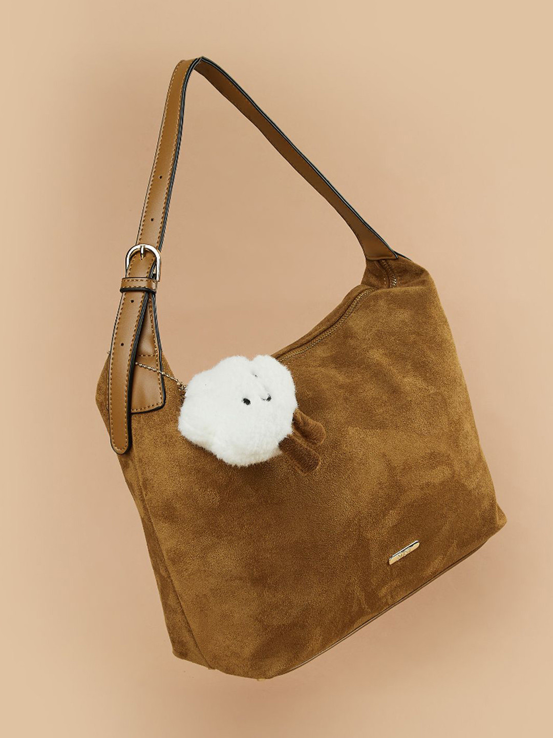 Ginger by Lifestyle Women Solid Structured Fringed Shoulder Bag