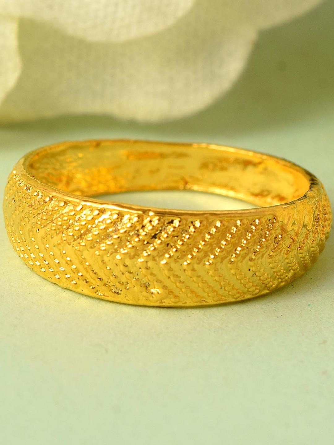 MEMOIR  Textured Gold Plated Ring