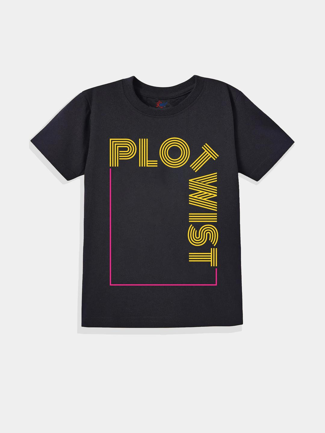 KAVEE Boys Printed Cotton Half Sleeve T-shirt