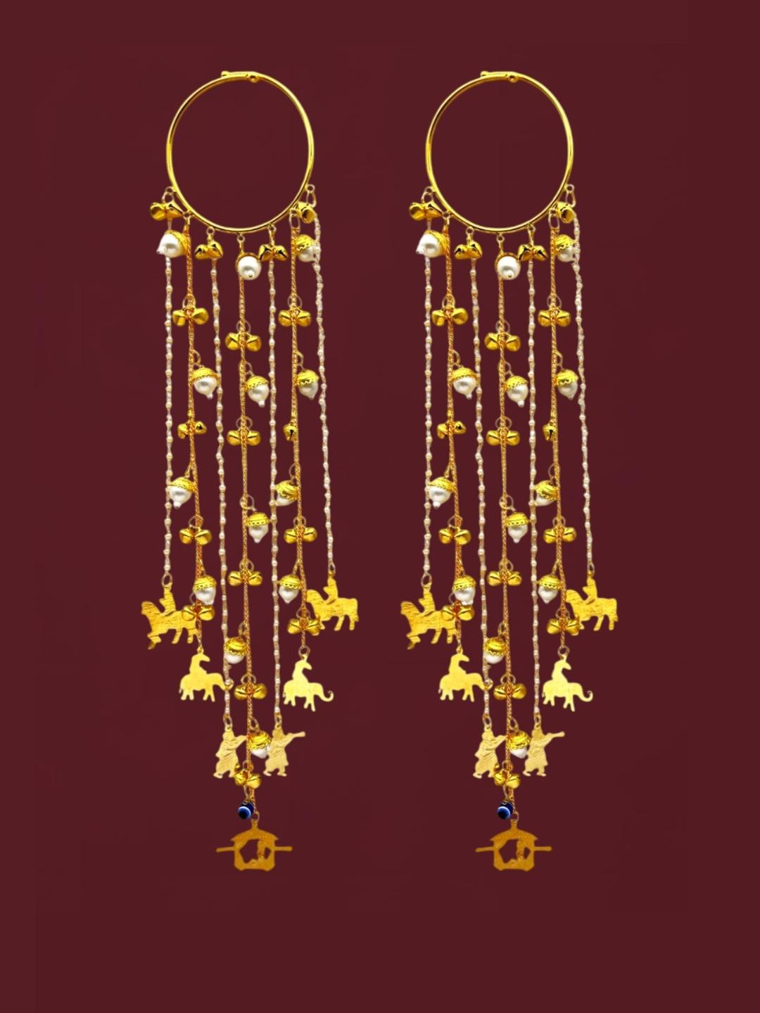 SBP Fashion women gold Metal Artificial Beads Kaleeras