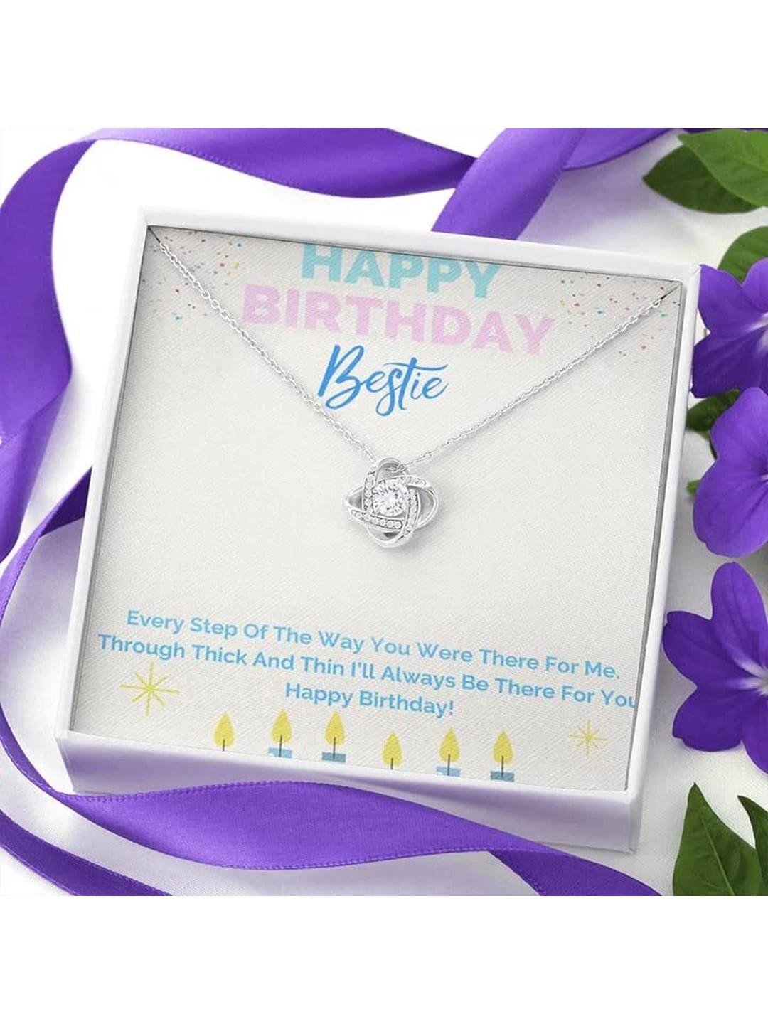 Special Birthday Gift for Girl Bestie - 925 Sterling Silver Knot Pendant