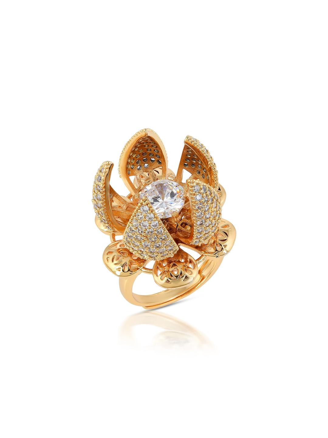 MEMOIR Opening Petals with Solitaire Ring