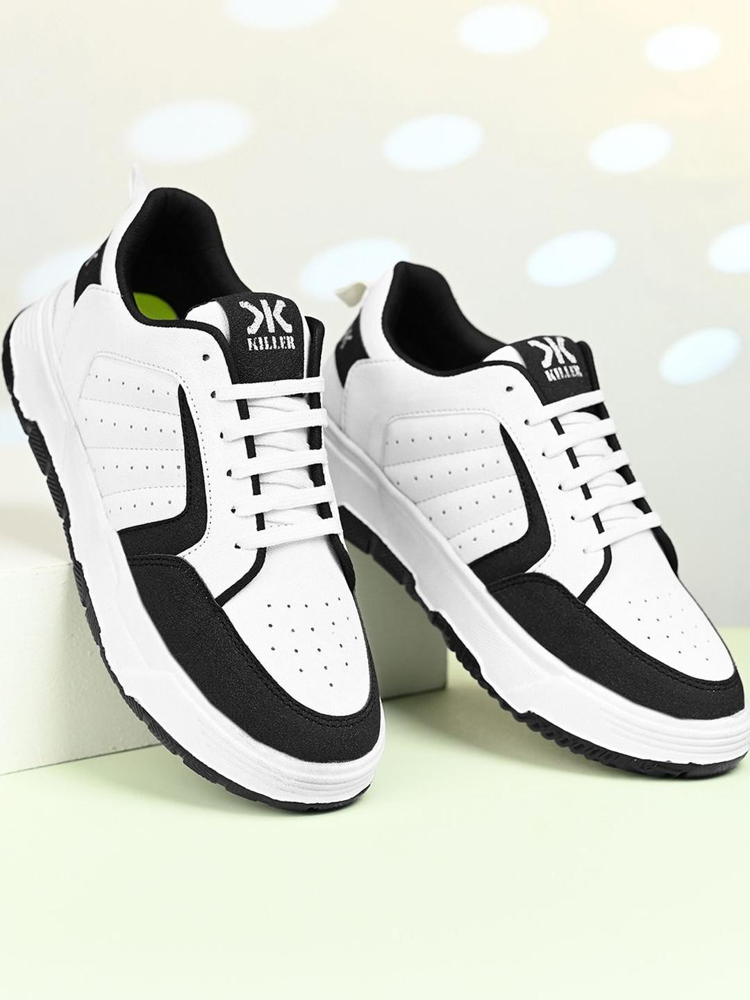 Killer Men Colourblocked Round Toe Chunky Sneakers with Lightweight Sole