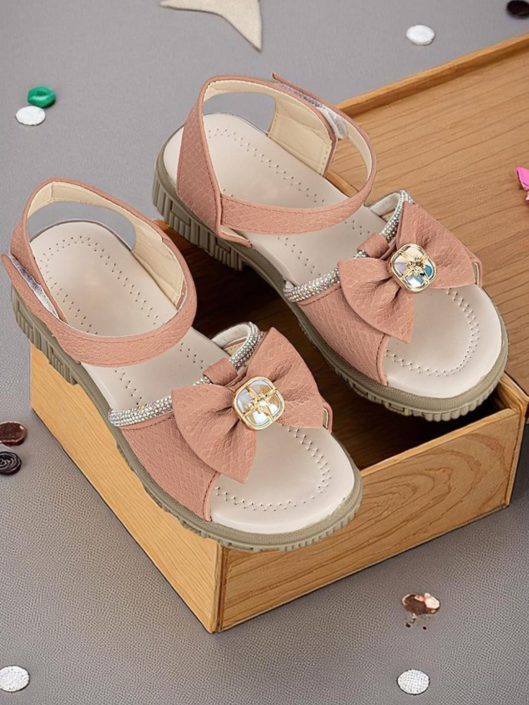 Freeplay Girls Glitter Casual Flats with Bow Detail
