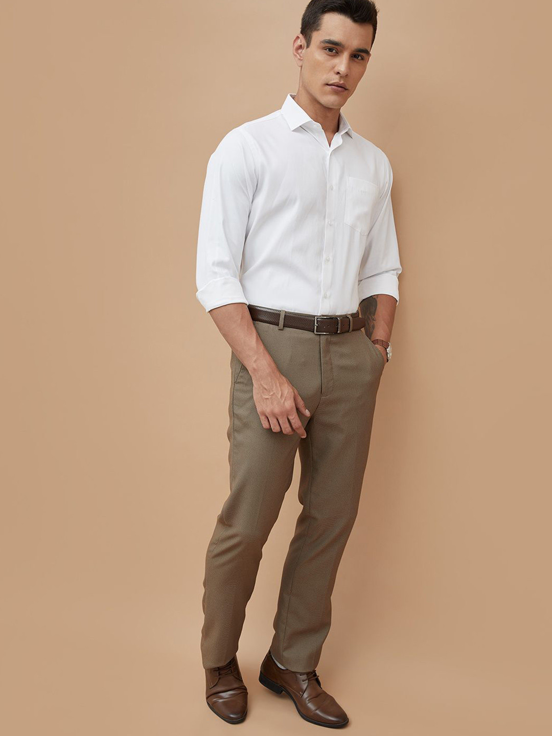 CODE by Lifestyle Cutaway Collar Cotton Casual Shirt