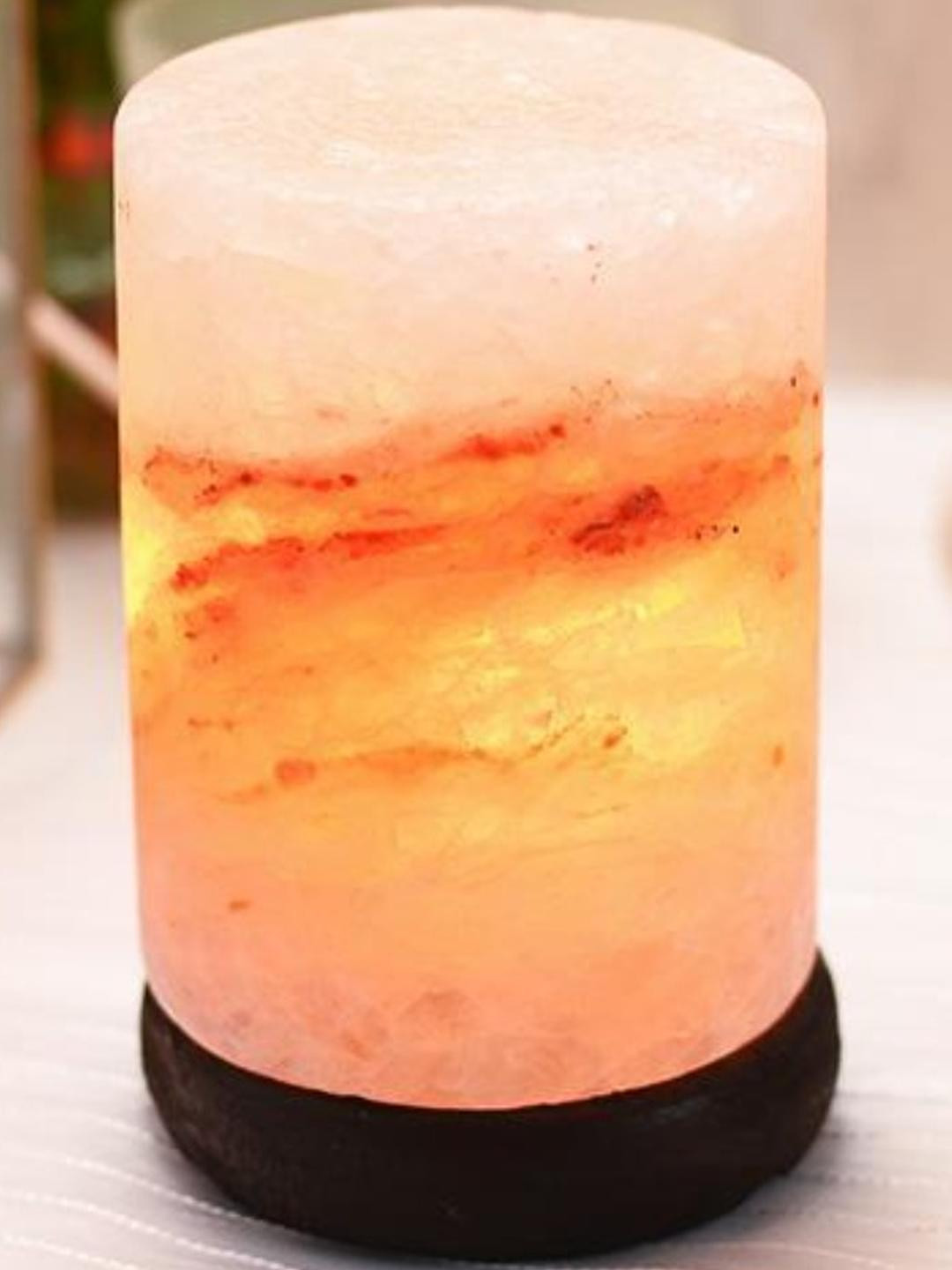 GLOBAL AROMA White Wood Contemporary Spherical Table Lamp