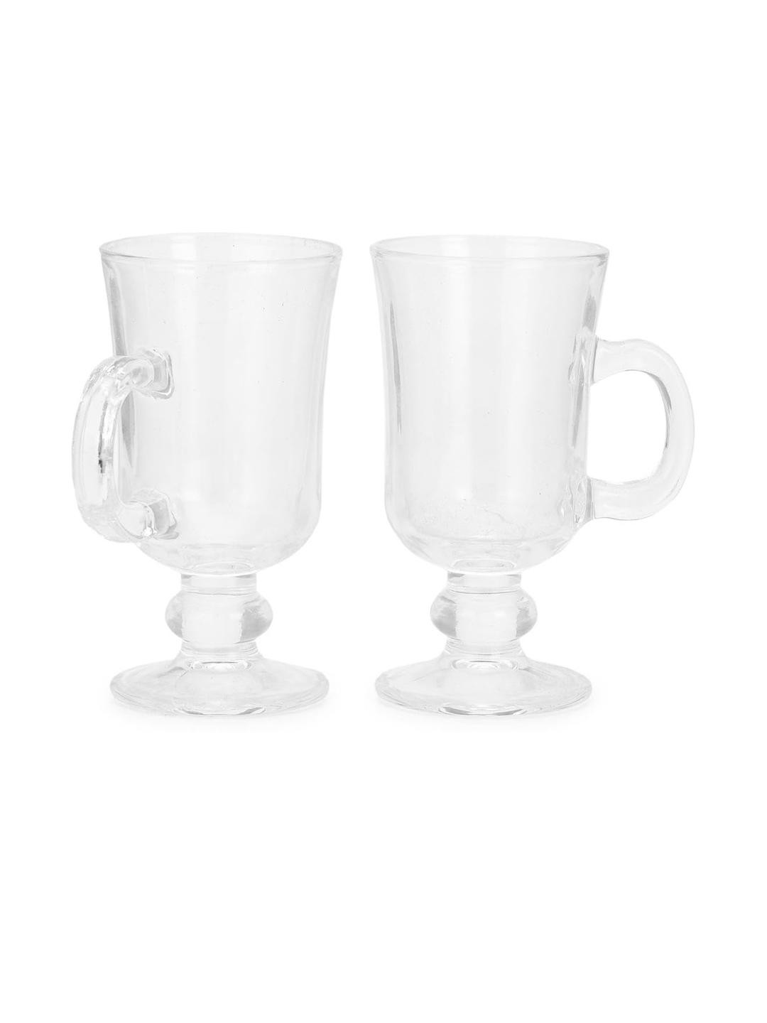 SOMIL Pack of 2 Transparent Glass Tumbler