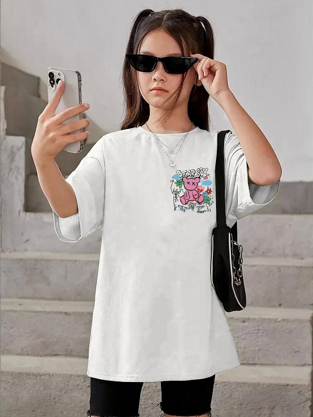 KEESOR Girls Black Tshirts