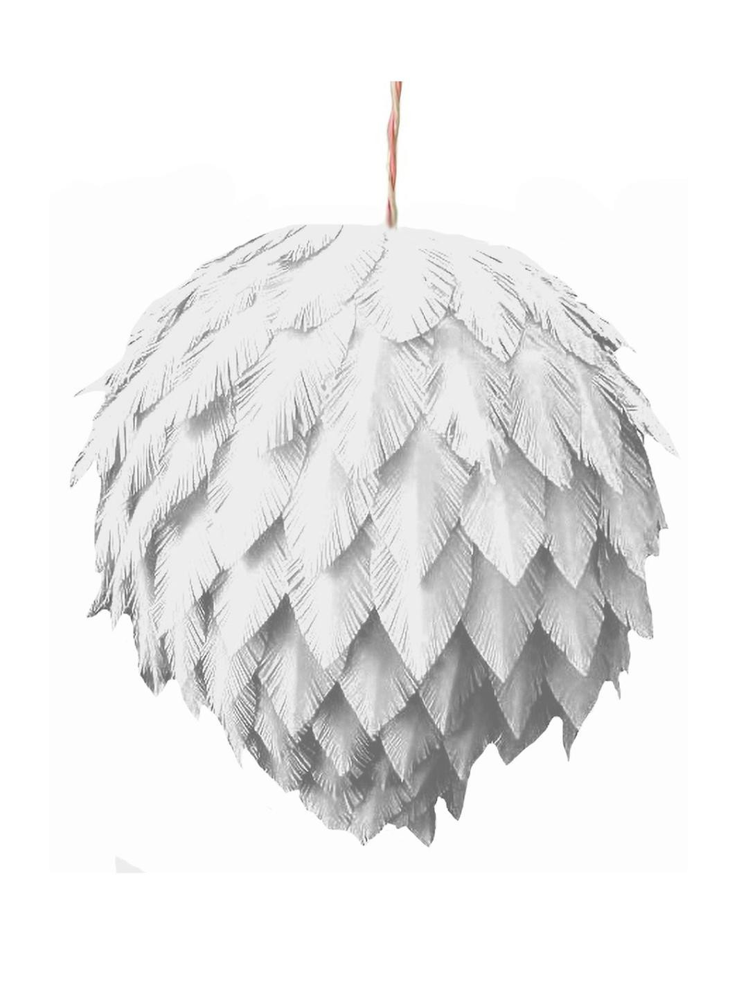 Designers Collection White Wood Ceiling Lamp