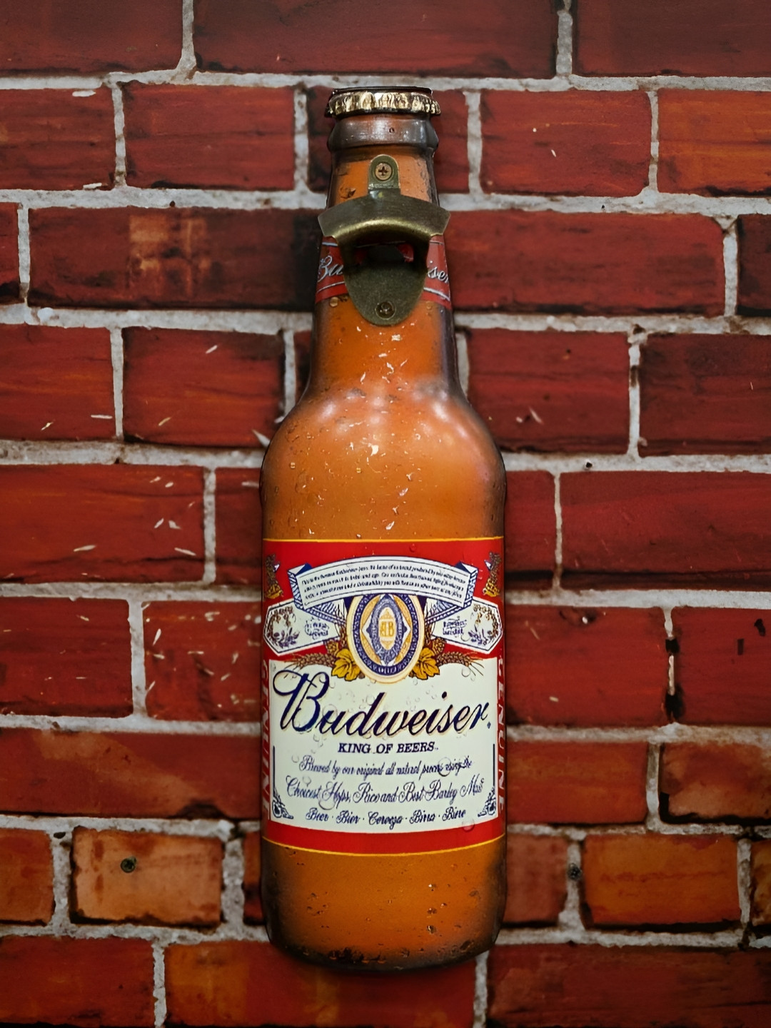 eazy wagon Bottle Opener Metal - Budweiser Matte Hanging Hall Wall Hangings-18.9In