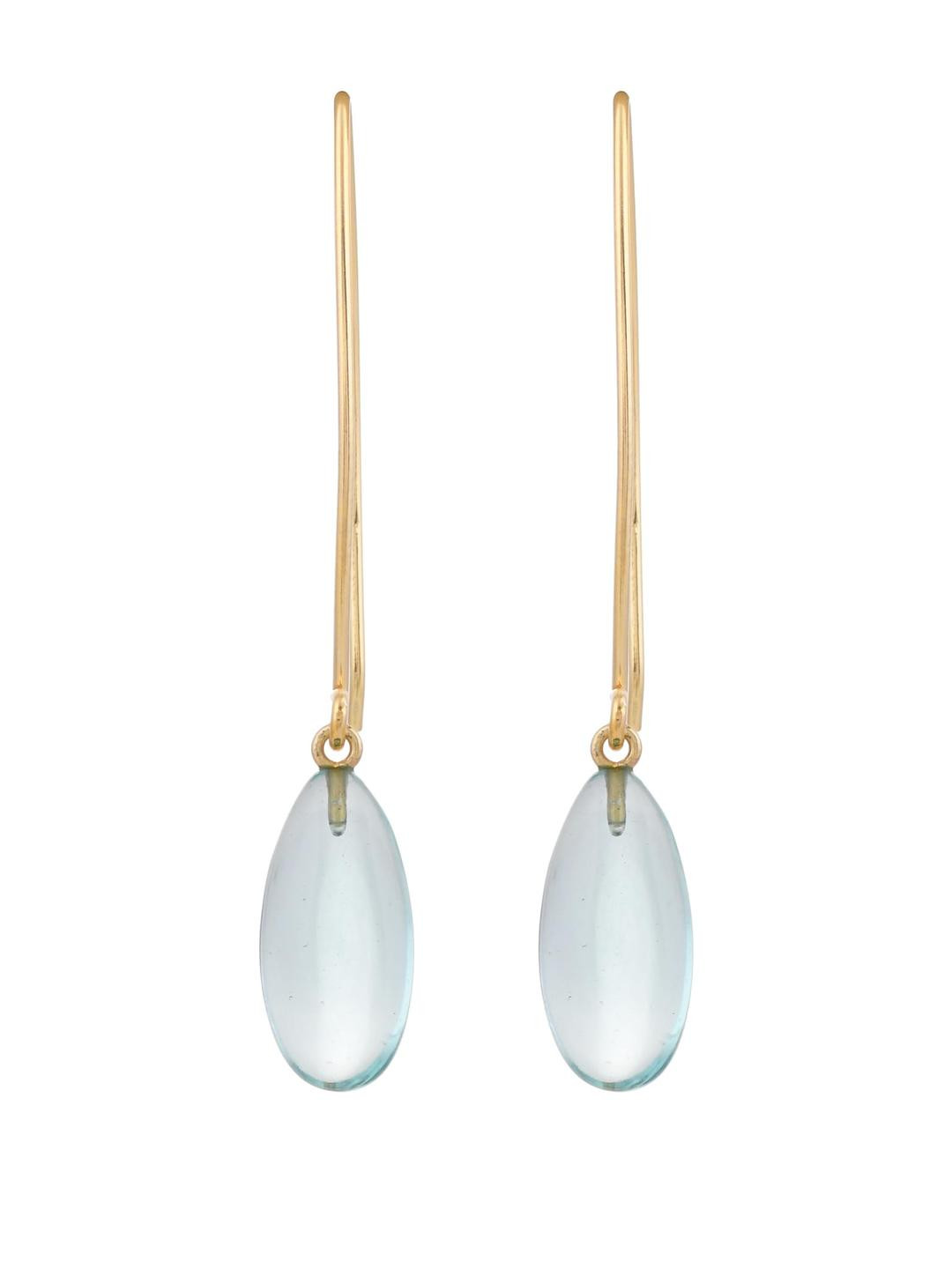 Silver Planets 925-92.5 Sterling Silver Aqua Stone fashion Hanging Stud Earring for Women and Girls (Amethyst p)