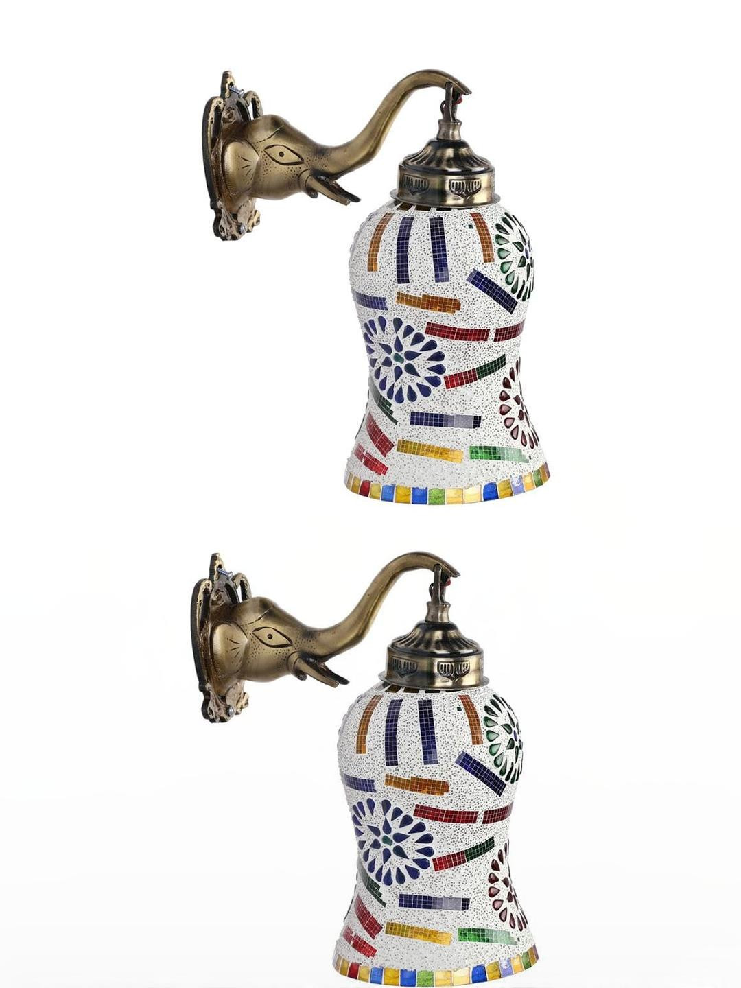 Somil Premium Designer Glass Wall/Night Lamp  Elegant  & Stylish Dcor Accent for Modern Interiors,  Color  Multi Color , Size- 20 X 22.5 X 28.5 CM