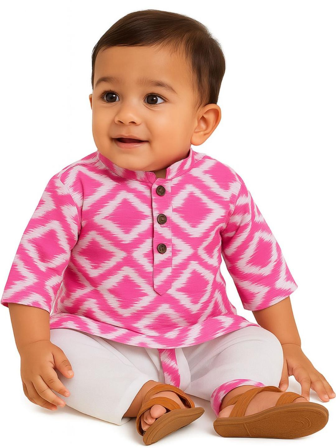 mustmomBoys Pink Kurta Sets