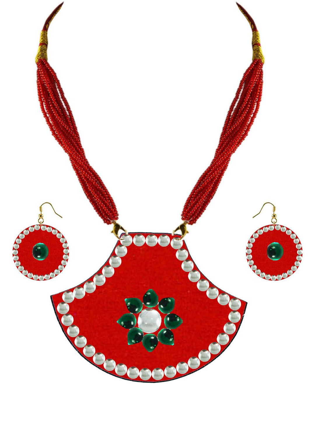 Vidhya Kangan Women Red-Colored Jewellery Set
