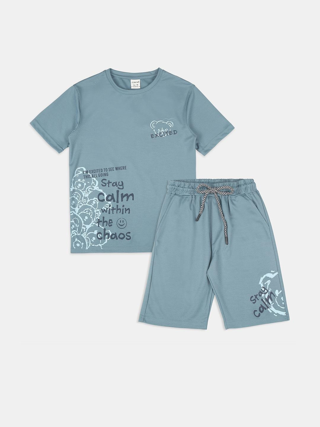 CAVIO Boys Blue Clothing Set