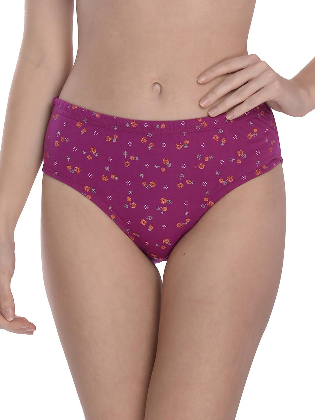 New stylish Pink Cotton Silk Hipster Multicolor Panties Pack of 1
