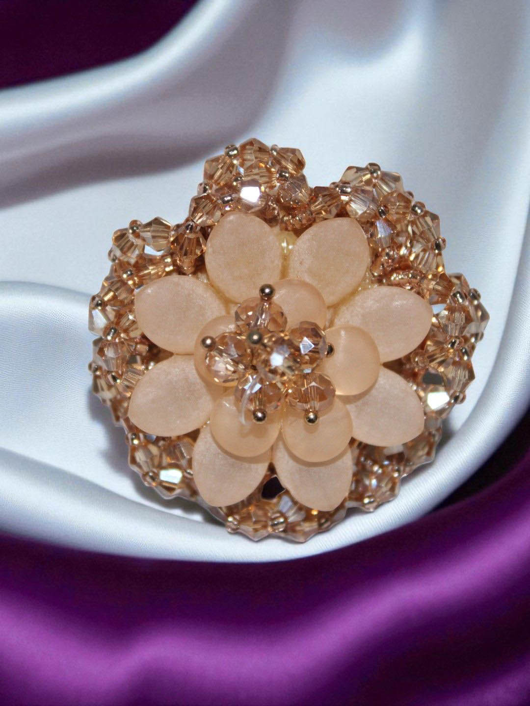 Jolly Faces Stone-Studded Adjustable Finger Ring