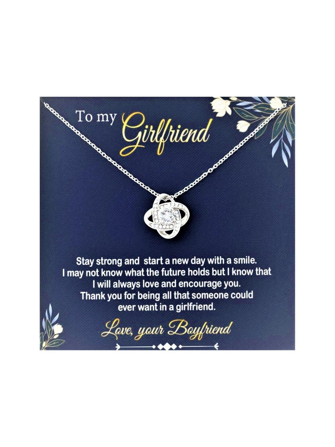 Silver Gift Wife Necklace, To My Girlfriend Necklace, For Girlfriend, Anniversary, Christmas Gift F