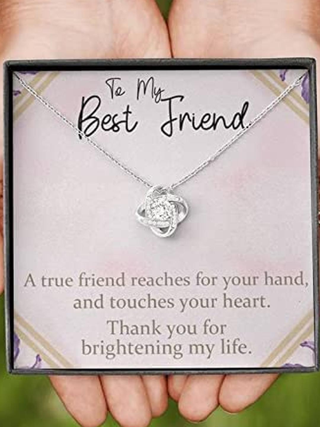 Silver Gift Future Wife Necklace, Valentines Day Necklace Gift With Message Card For Girlfriend Fro