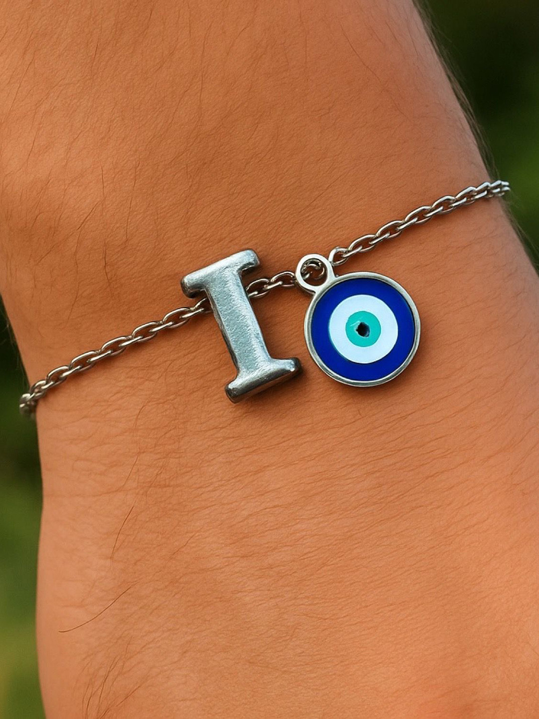 Digital Dress Room I Letter Evil Eye Bracelet Wraparound Rakhi