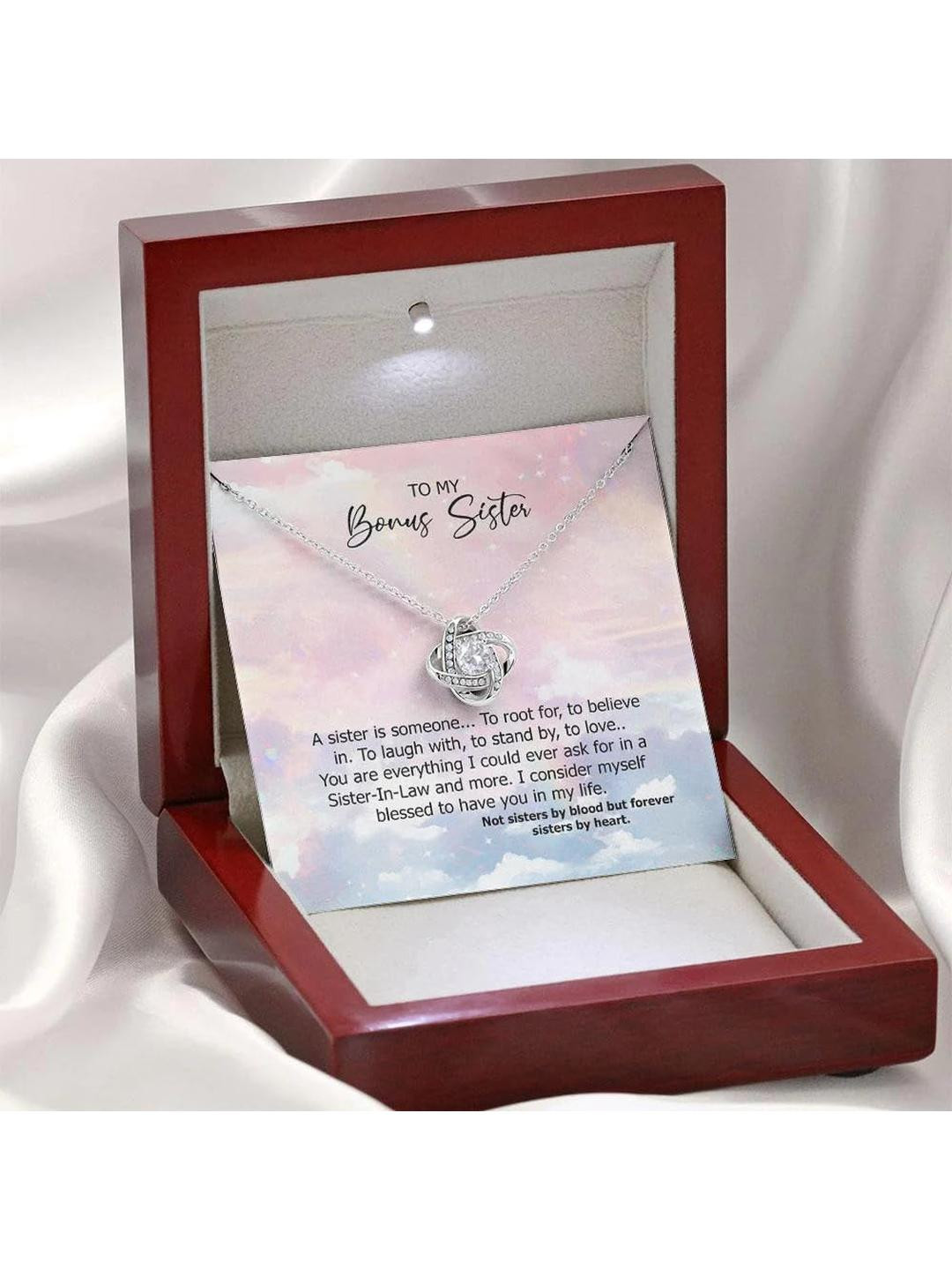 Silver Gift Sister Necklace, Collar Regalo Hermana Latina Sister Necklace Spanish Sister Card Messa