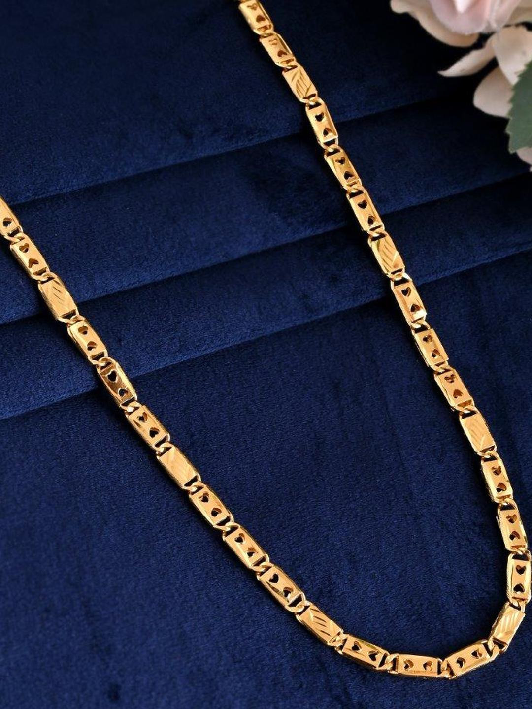 Roadster Men Gold Plated Biscuit Chain