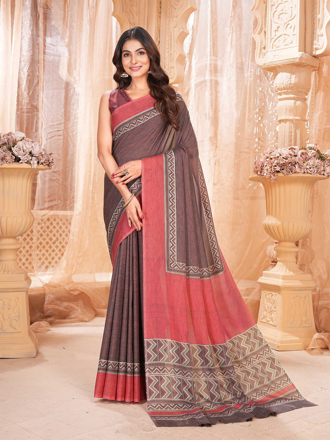 Garden Vareli ometric Printed  Saree