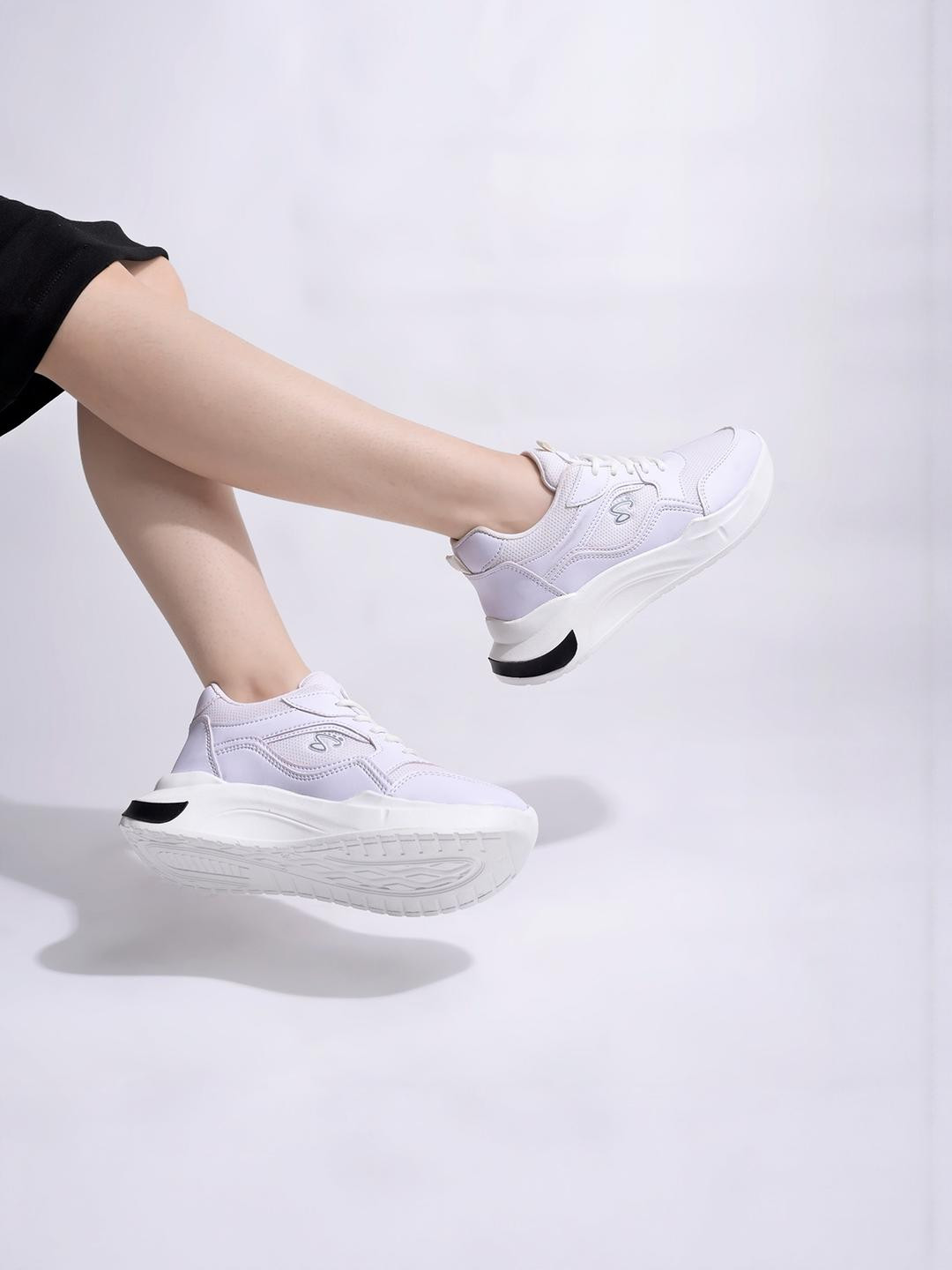 Stylestry Girls White Sneakers