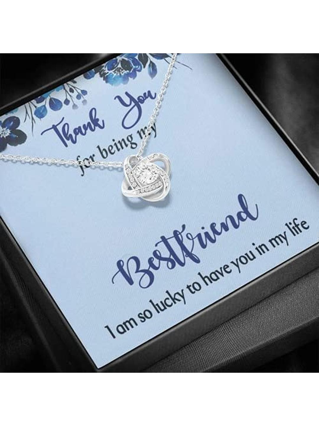 Sterling Silver Friendship Gift for Bestie Female| Necklace to Gift Women & Girls | With Certificat