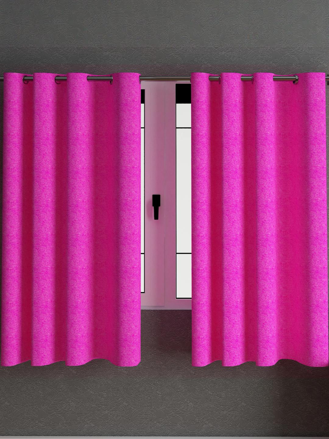 Lunar Days Unisex Set Of 1 Pink Ripple Fold Regular Window Curtain