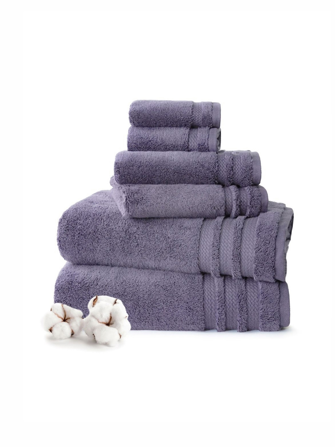 MYTRIDENT Purple Cotton 600 GSM Towel Set