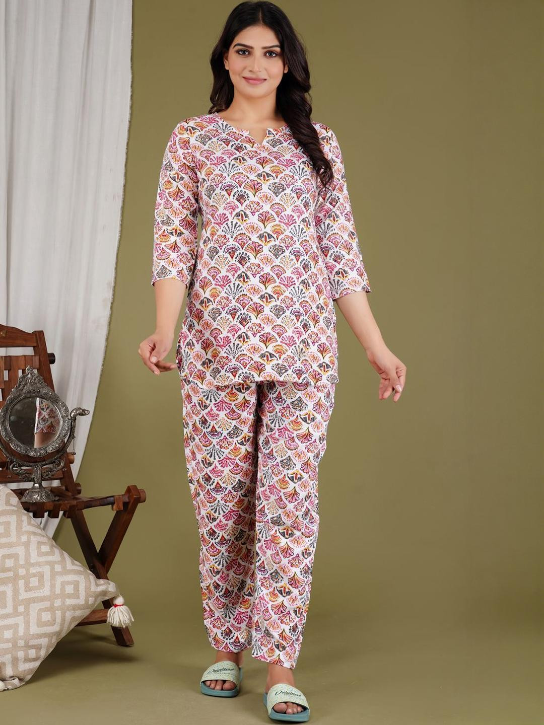 Moda Rapido Multi Viscose Rayon Tunic & Trousers Co-ords