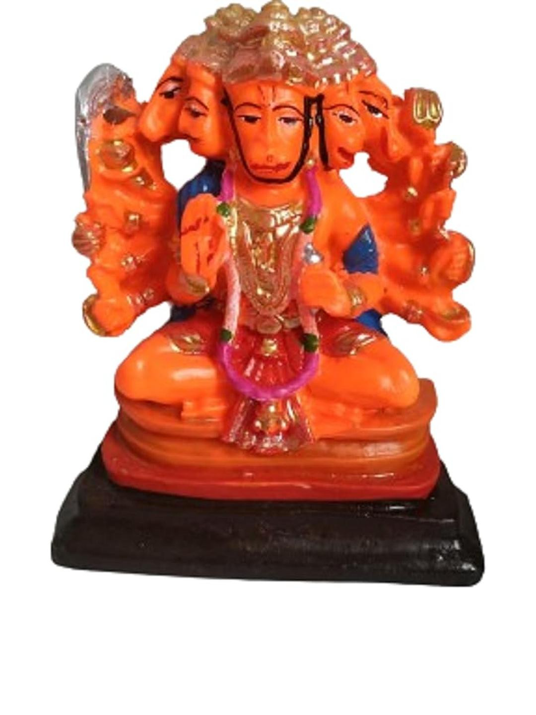 APNA KANHA Panchmukhi Hanuman Ji Car Dashboard Statue Decorative Showpiece - 11 cm