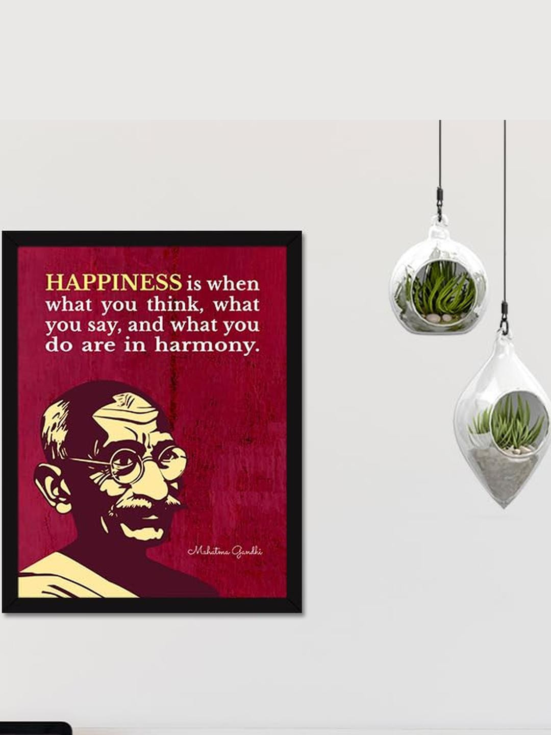 Chaka Chaundh Red & White 1 Piece Wood Wall Paintings