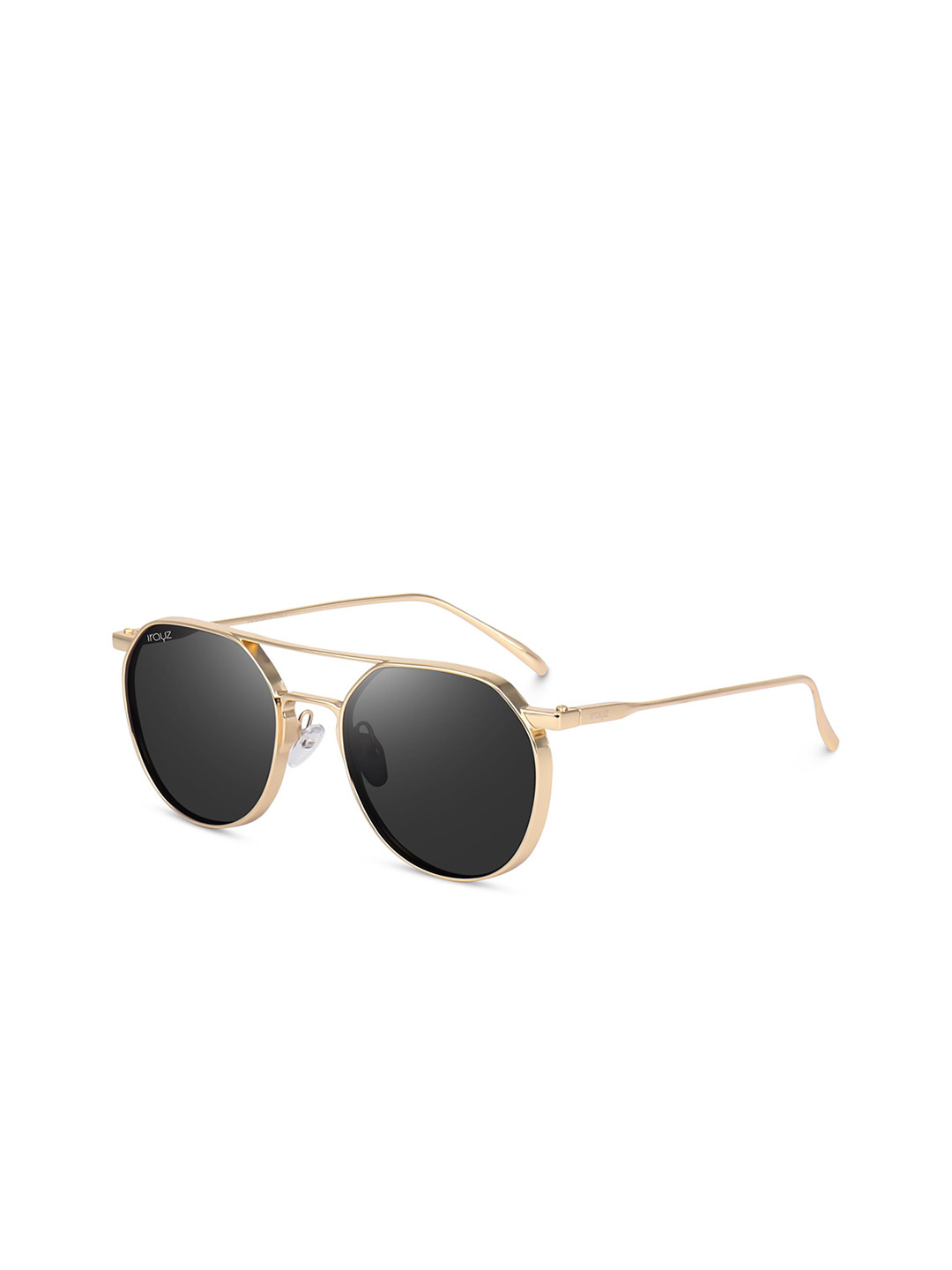 Irayz Unisex Round UV Protected Lens Sunglasses Biground-Gold