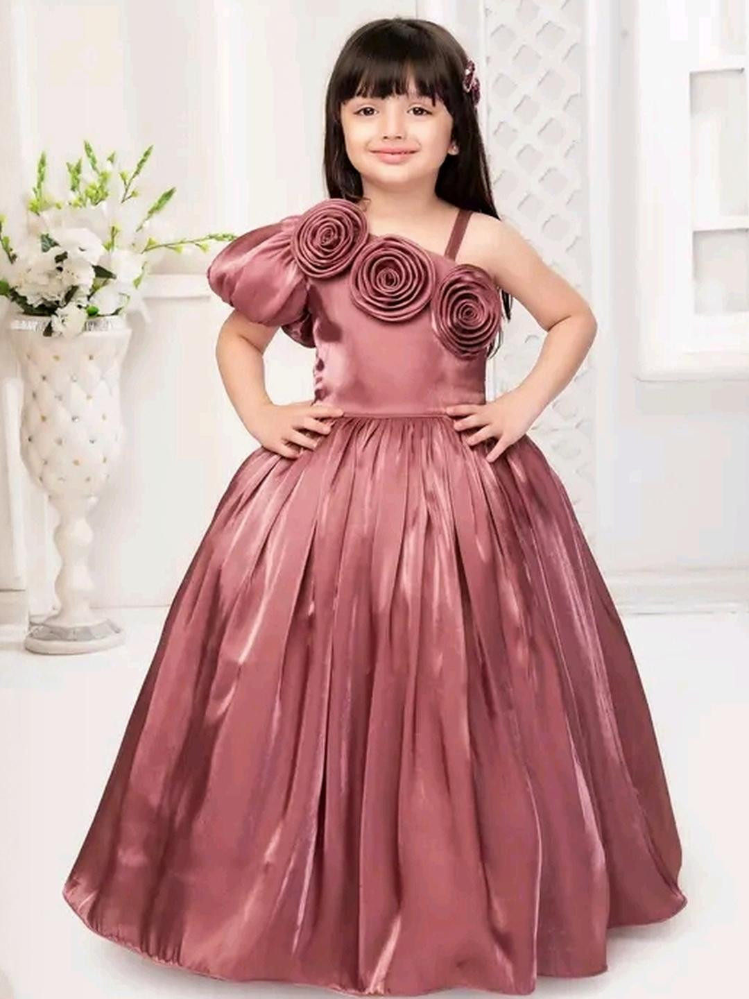 A S POPULAR DRESS Girls Silk Dresses