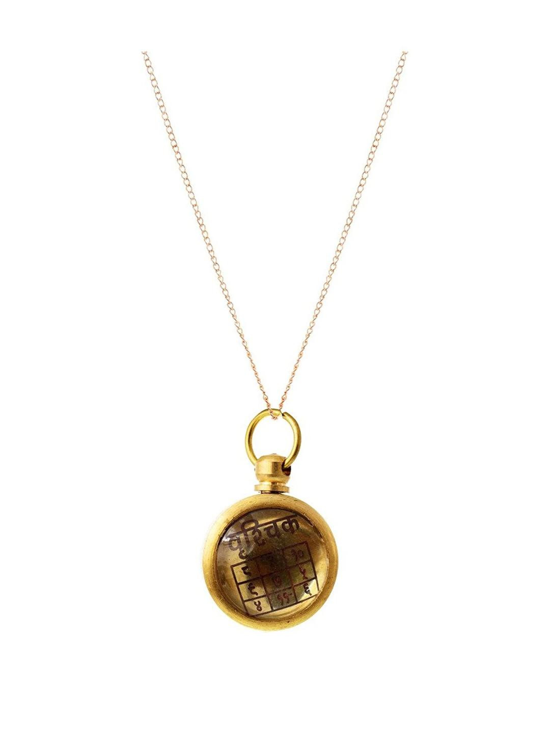 kesar zems Gold Plated Pendant With Chain