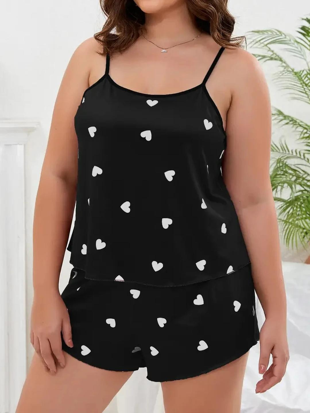 PHALIN Women Black Night suits