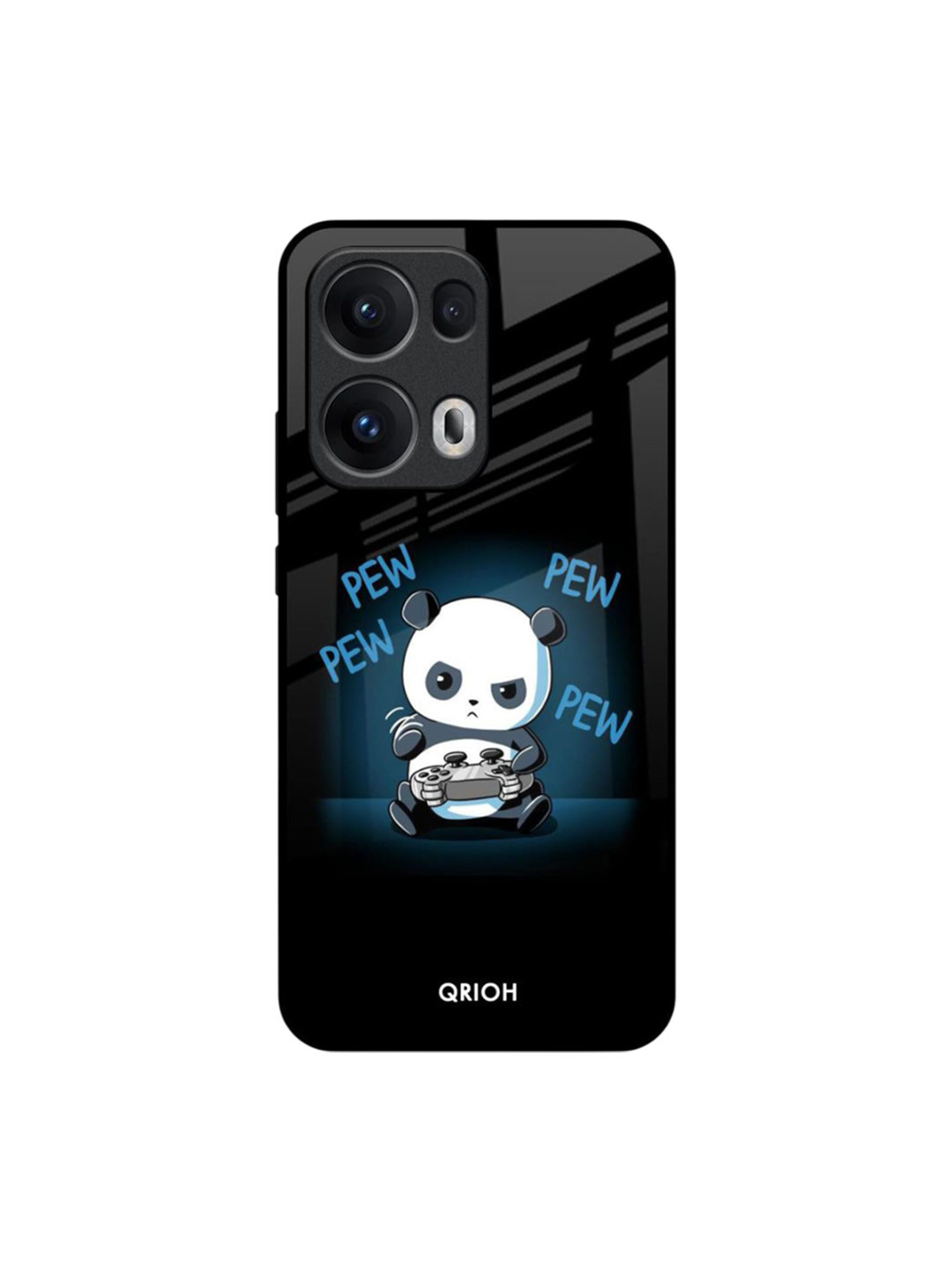 QRIOH Pew Pew Printed Oppo Reno13 Pro 5G Glass Back Case Mobile Accessories