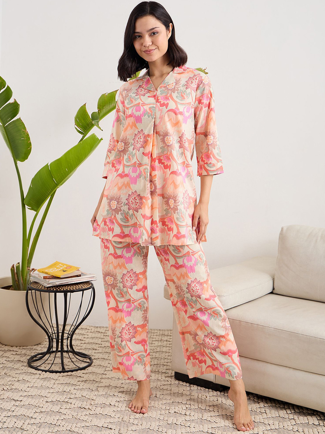 July Women Printed Night suit