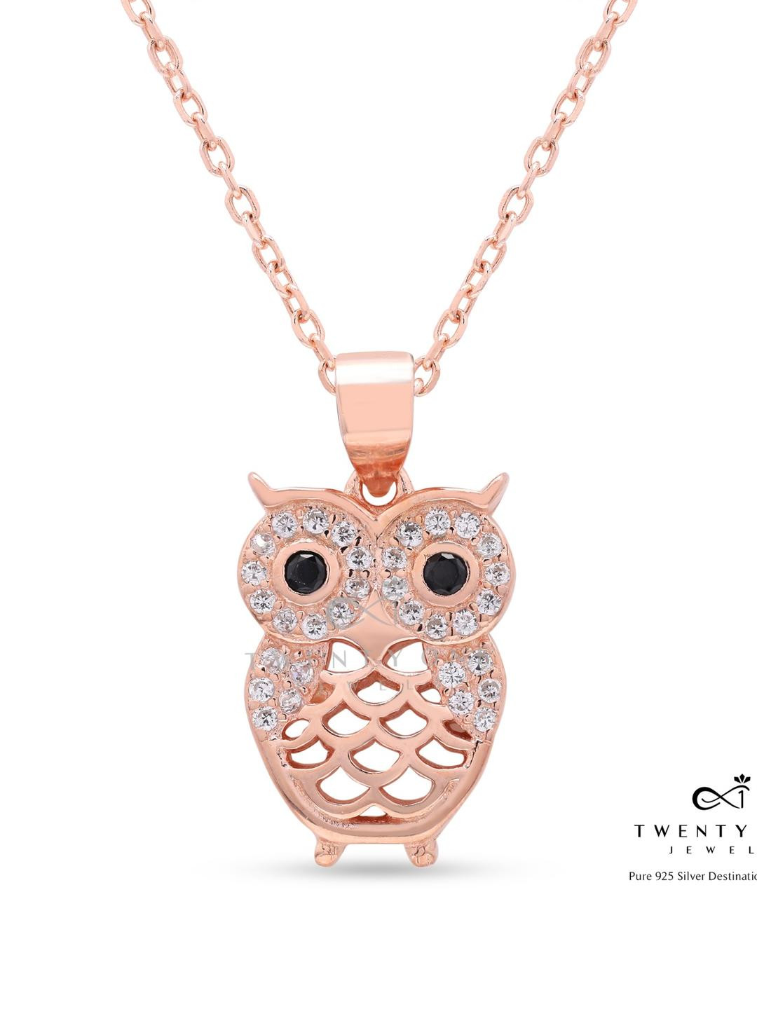 925 Silver Rose Gold Finish Pendant