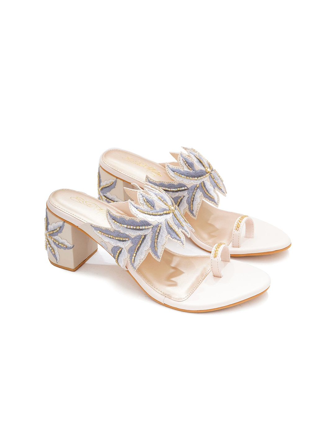 Sole House Fren Women Embellished Block Heel Sandals